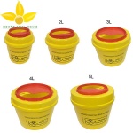 Round Plastic Medical Disposable Sharps Container, Sharps Box, Medical Disposal Bins